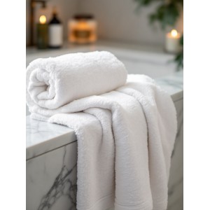 Toptan Beyaz Otel El Havlusu 50x90 cm - %100 Pamuk 200gram